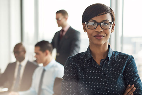 A confident career business woman
